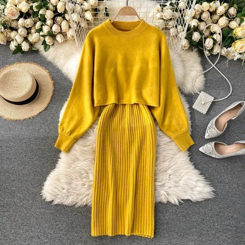 Beatrix | Knitted Dress and Sweater Set for Women