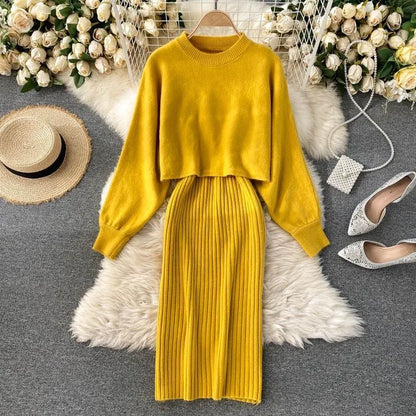 Beatrix | Knitted Dress and Sweater Set for Women