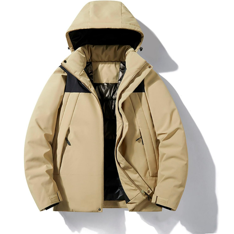 Women's ski jacket with hood and pockets