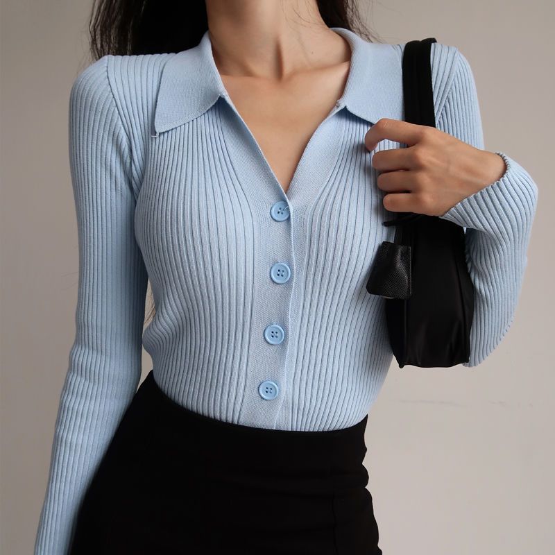 V-neck Women's Slim-Fit Top