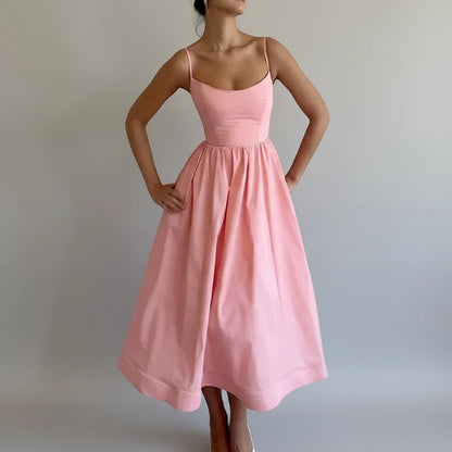 Casual V-Neck Waist Dress for Women