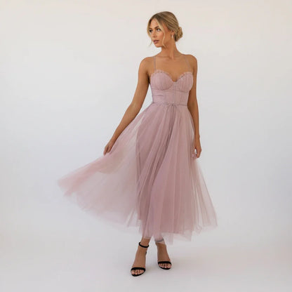 Casual Cross Strap Knee Length Summer Dress