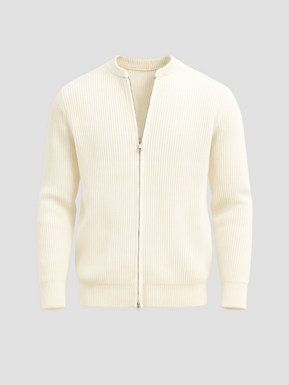Cardigan with zipper