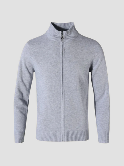Cardigan with zipper for men