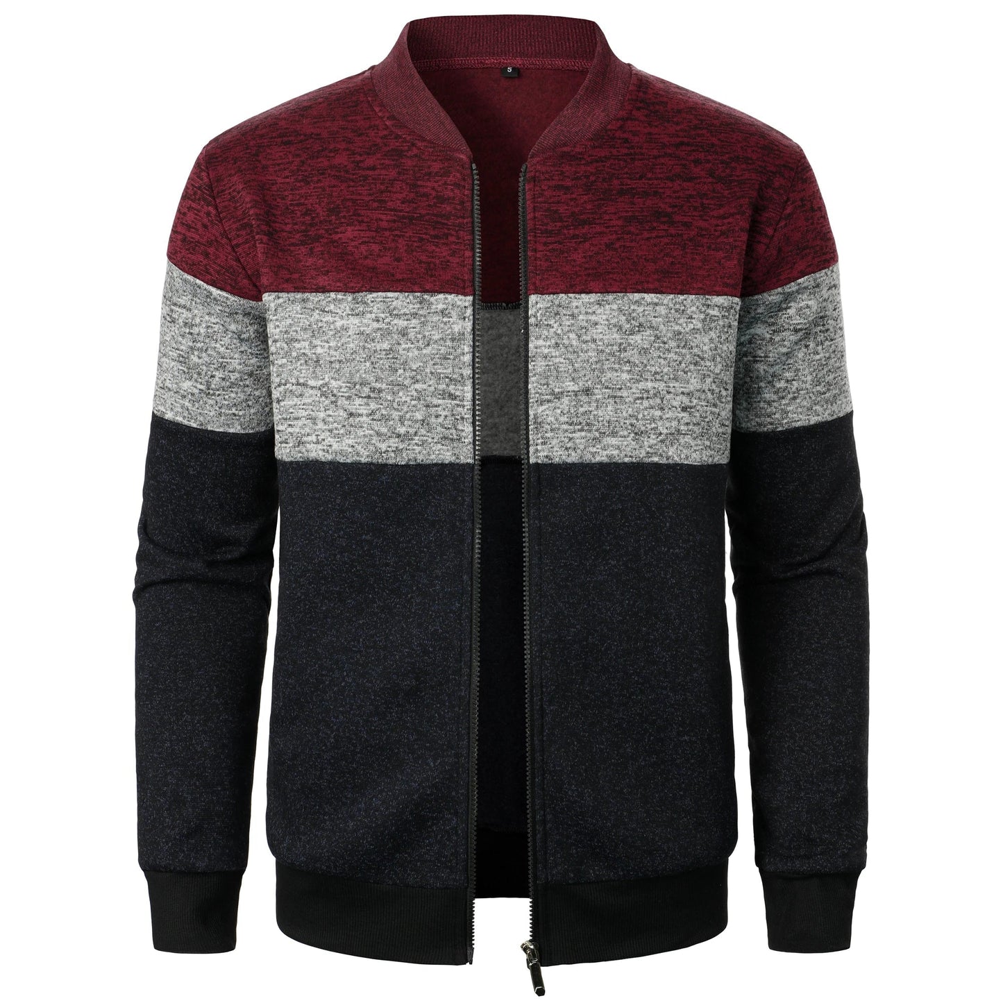 Cardigan men with stand-up collar
