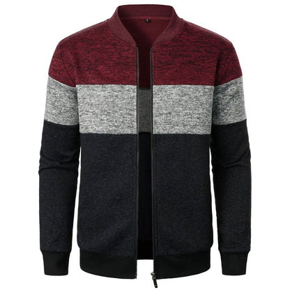 Cardigan men with stand-up collar