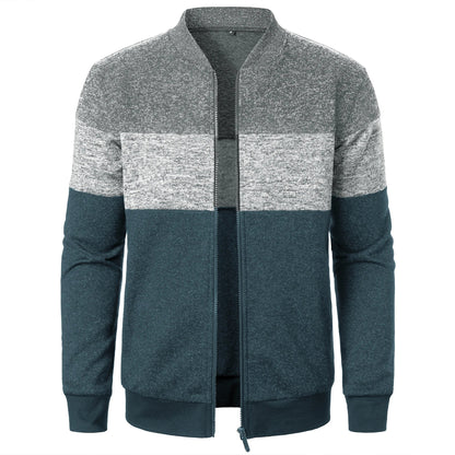 Cardigan men with stand-up collar