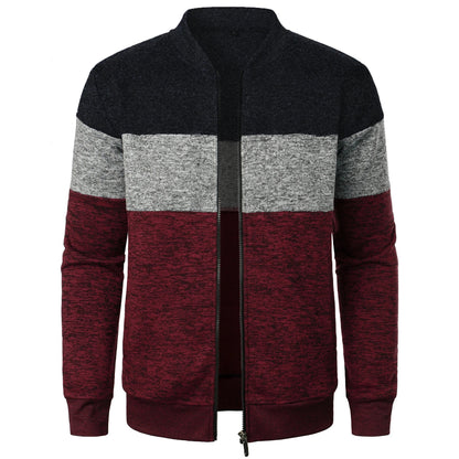 Cardigan men with stand-up collar