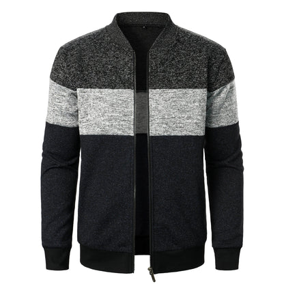 Cardigan men with stand-up collar