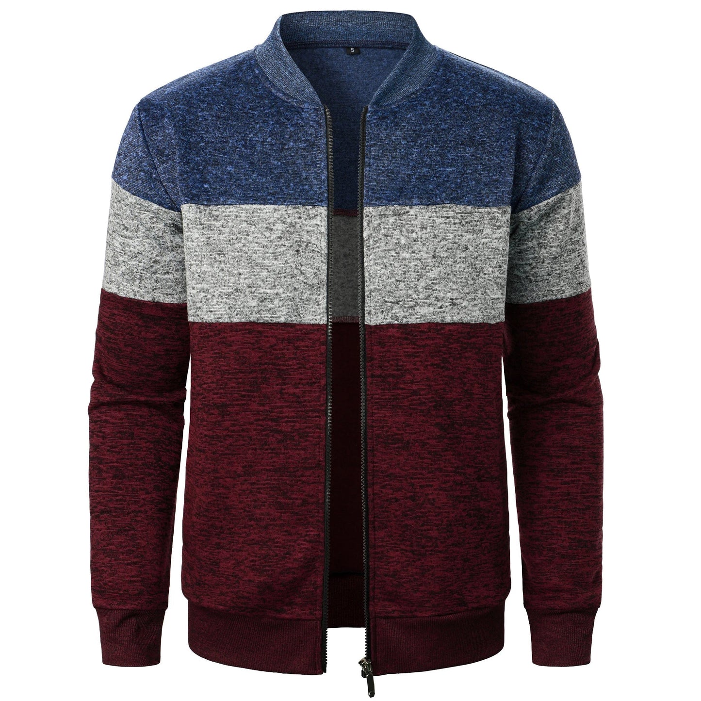 Cardigan men with stand-up collar