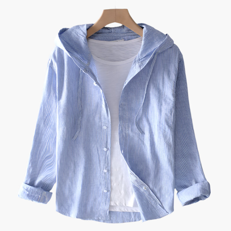 Women's Cotton Blouse with Hood – Classic, Light & Versatile
