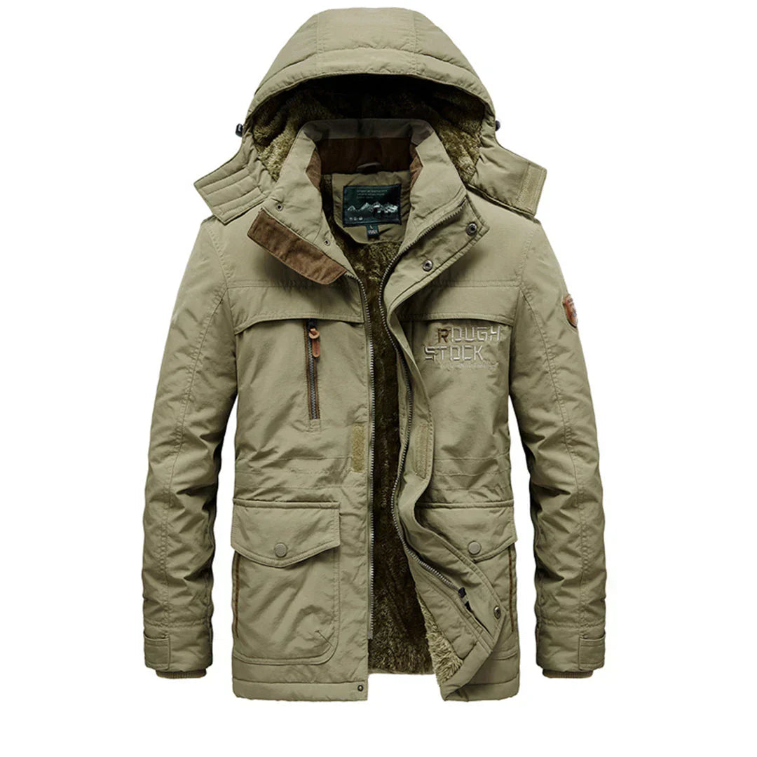 Warm Waterproof Parka for Men with Hood - Olytrend