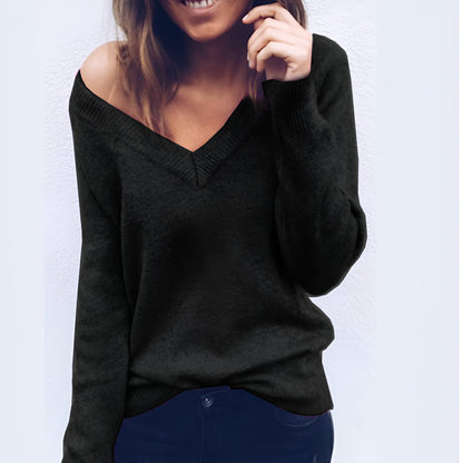 V-neck sweater for women with loose fit | Perfect for all seasons