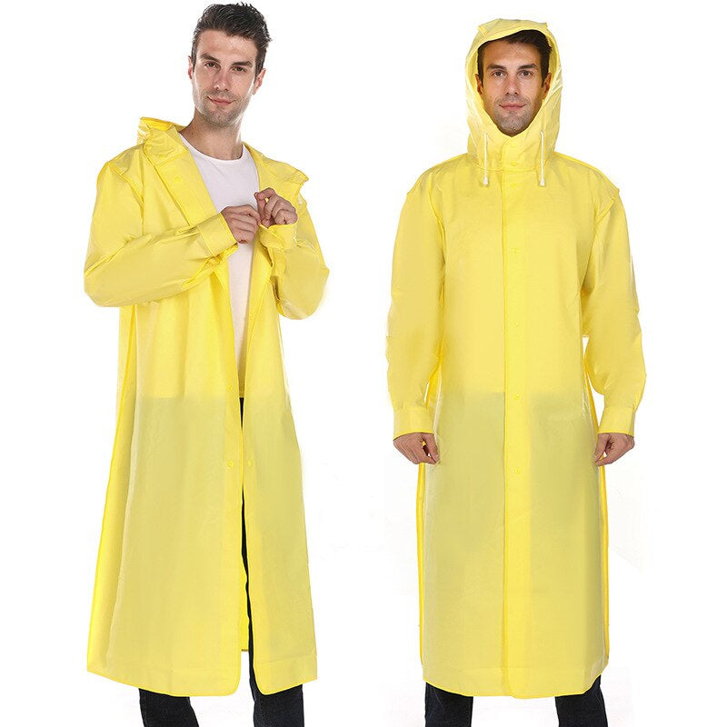 Unisex rain jacket with hood