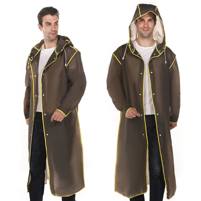 Unisex rain jacket with hood