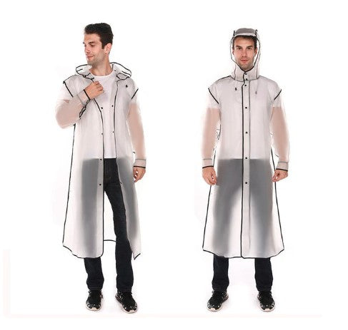 Unisex rain jacket with hood