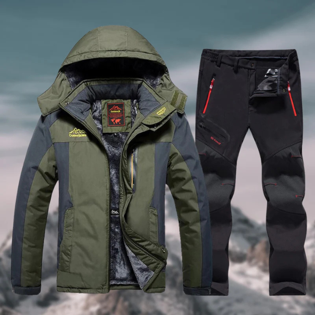 Waterproof Men's Snow Ski Jacket Set