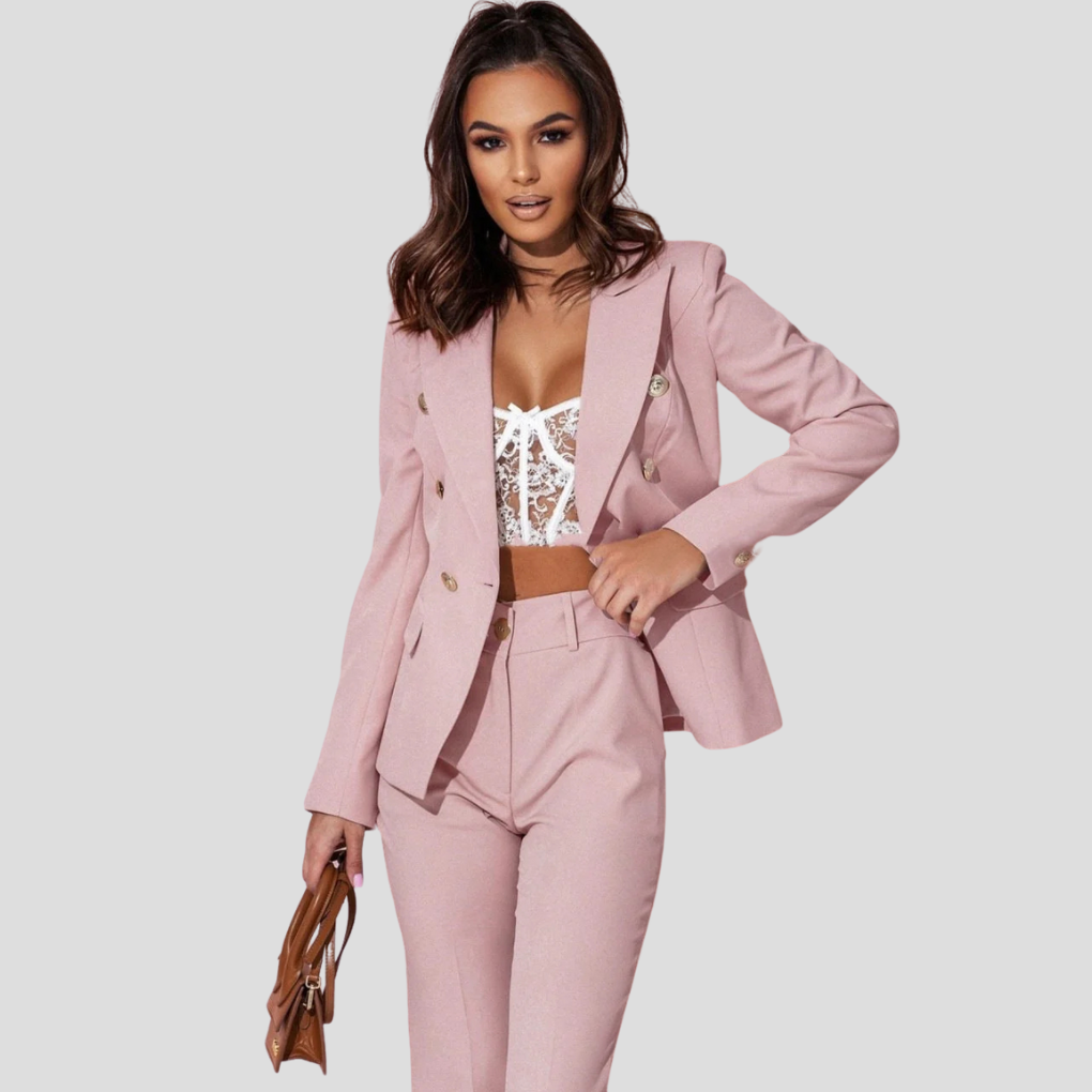 Women's Chic Summer Blazer Suit