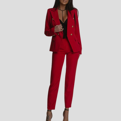 Women's Chic Summer Blazer Suit