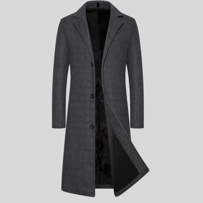 Warm Waterproof Men's Coat - Classic Long Trench Jacket