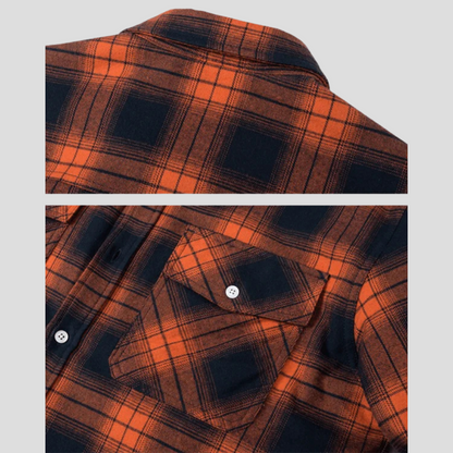 Warm Plaid Coat with Fleece Inside