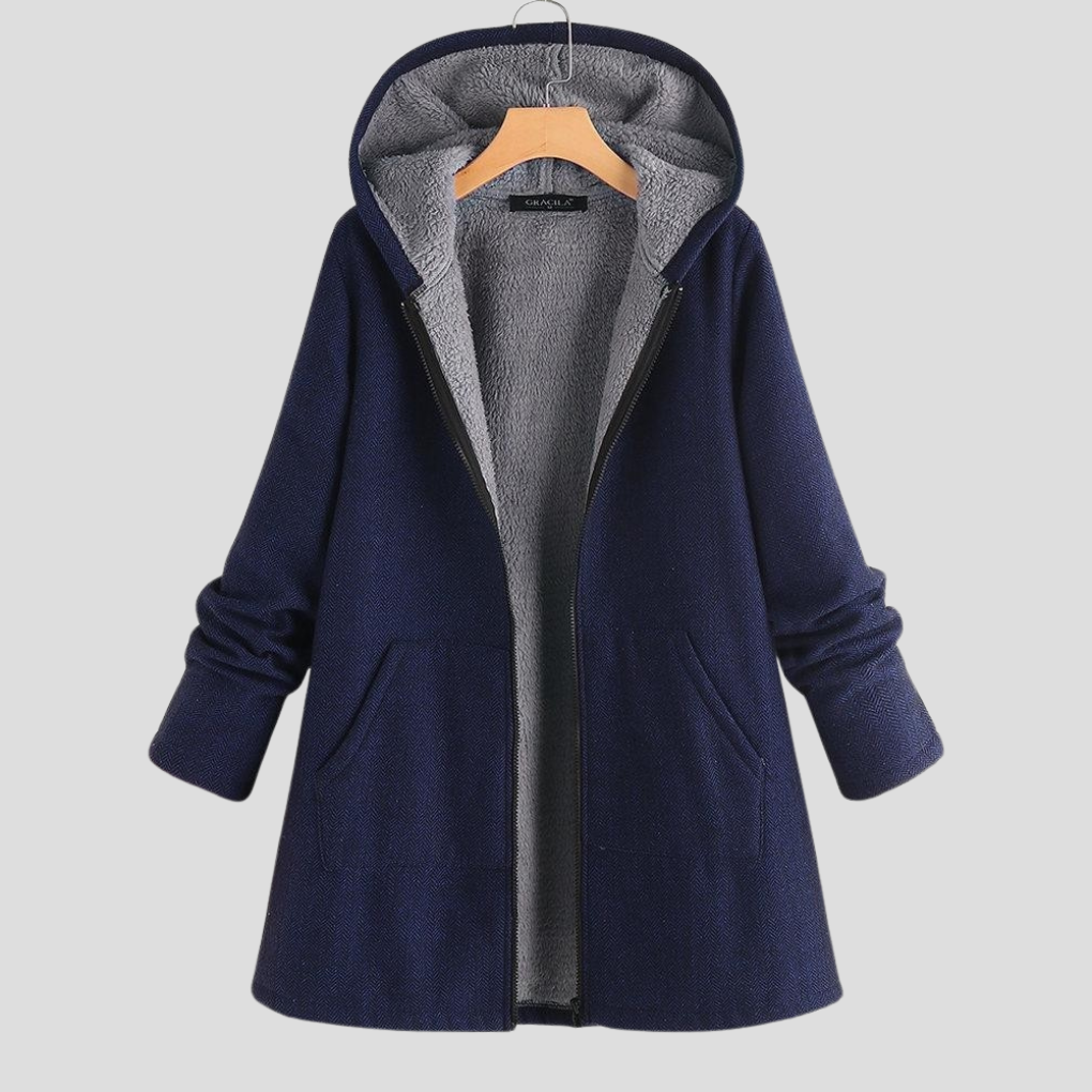 Warm Thick Fleece Hooded Jacket - Olytrend