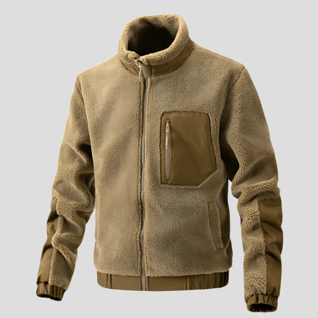 Warm Water Resistant Men's Fleece Coat - Olytrend