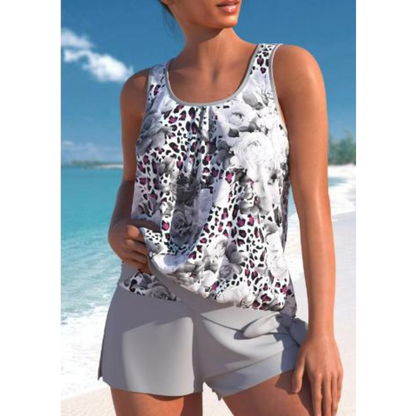 Women's Adalina Two-Tone Floral Tankini Set