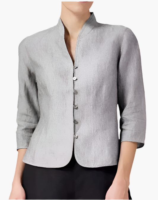 Women's blazer with stand-up collar – Elegant business look for office and special occasions