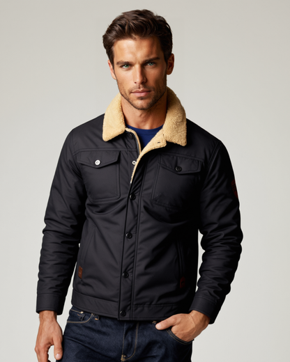 Warm Waterproof Men's Fleece Lined Winter Jacket
