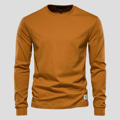 Casual Men's Crew Neck Long Sleeve Tee