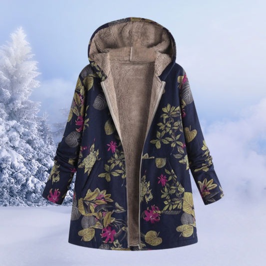 Women's Winter Hooded Coat | Printed