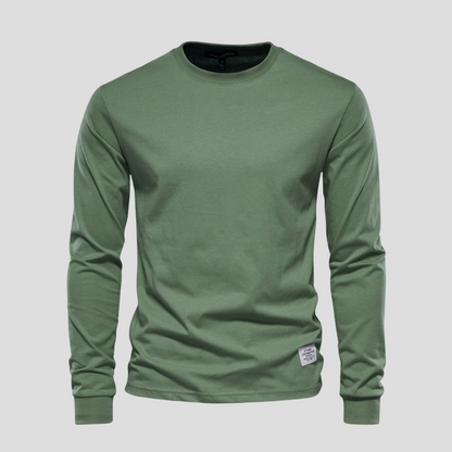 Casual Men's Crew Neck Long Sleeve Tee