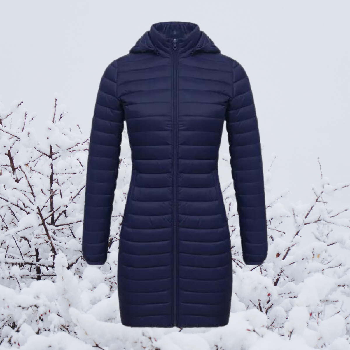 Alisz - The new ultralight, durable, long, and warm hooded parka jacket