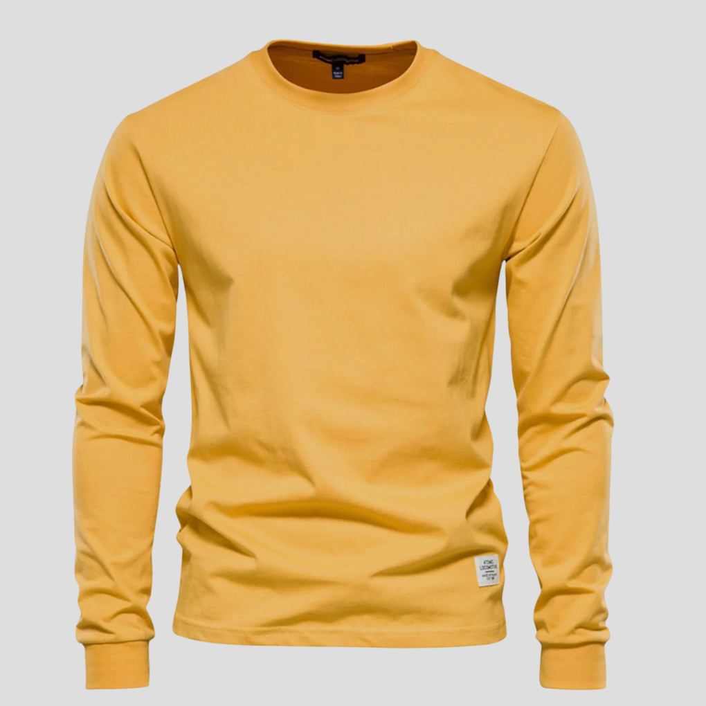Casual Men's Crew Neck Long Sleeve Tee