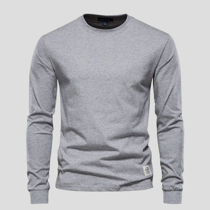 Casual Crew Neck Men's Long Sleeve Tee