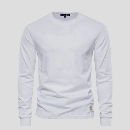 Casual Crew Neck Men's Long Sleeve Tee