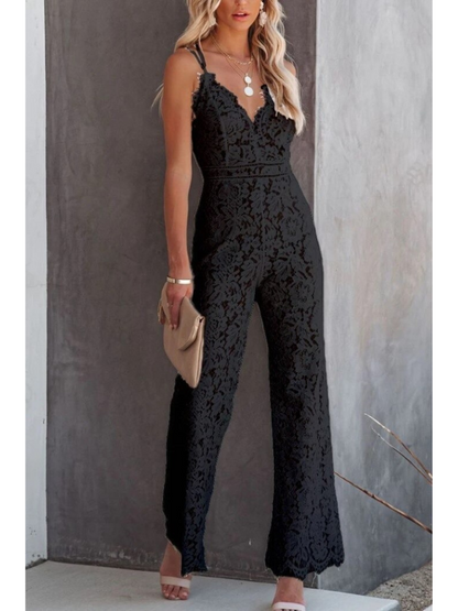 Camille jumpsuit with V-neckline - a refined style with modern elegance