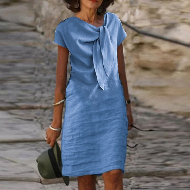 Women's Chic Short Sleeve Mini Bodycon Dress