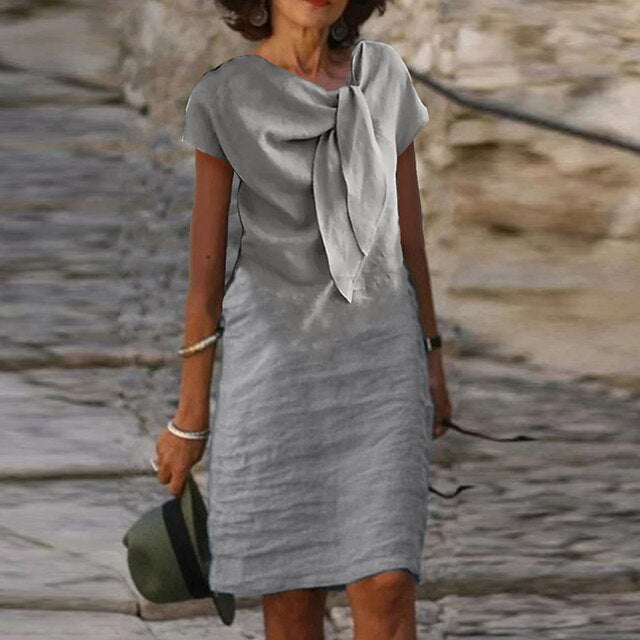 Women's Chic Short Sleeve Mini Bodycon Dress