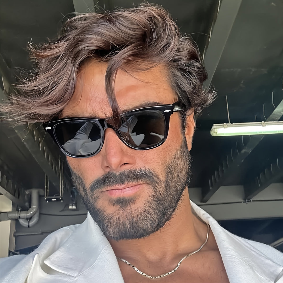 Vintage men's sunglasses with anti-reflective coating