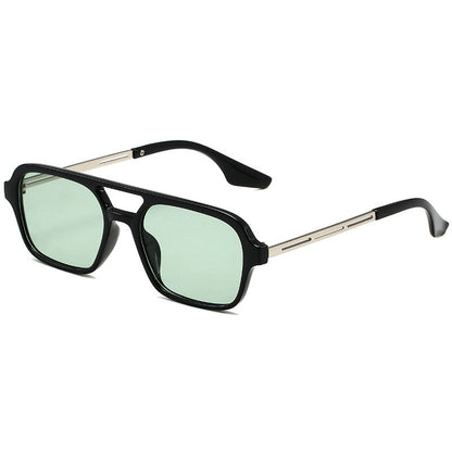 Vintage sunglasses with polygonal design and UV protection