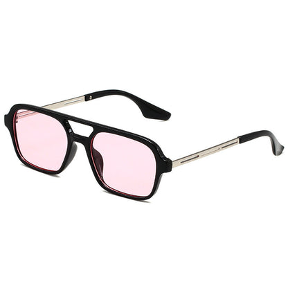Vintage sunglasses with polygonal design and UV protection