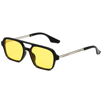 Vintage sunglasses with polygonal design and UV protection