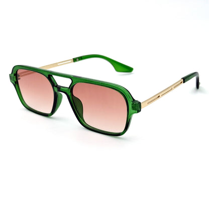 Vintage sunglasses with polygonal design and UV protection
