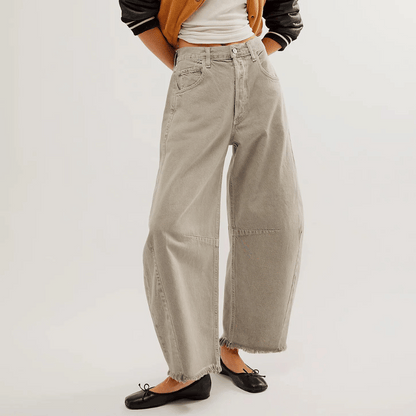 Vintage Wide Denim Jeans Women with High Waist