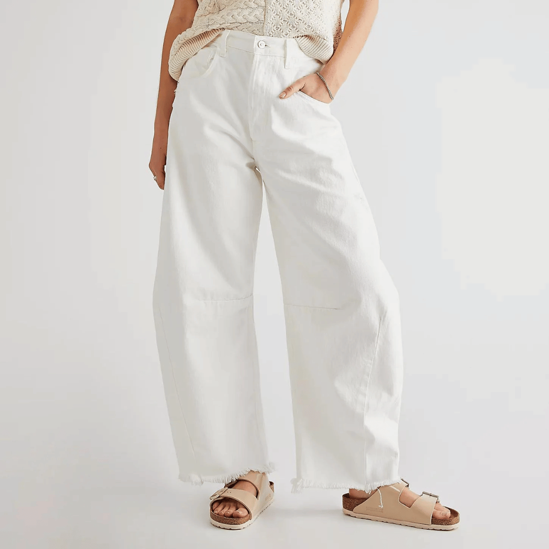 Vintage Wide Denim Jeans Women with High Waist