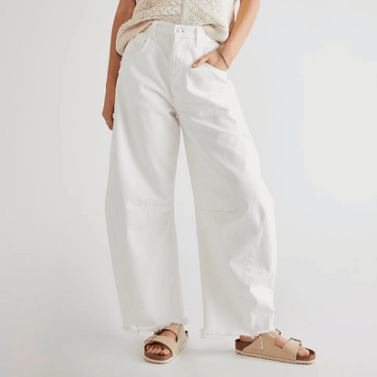 Vintage Wide Denim Jeans Women with High Waist