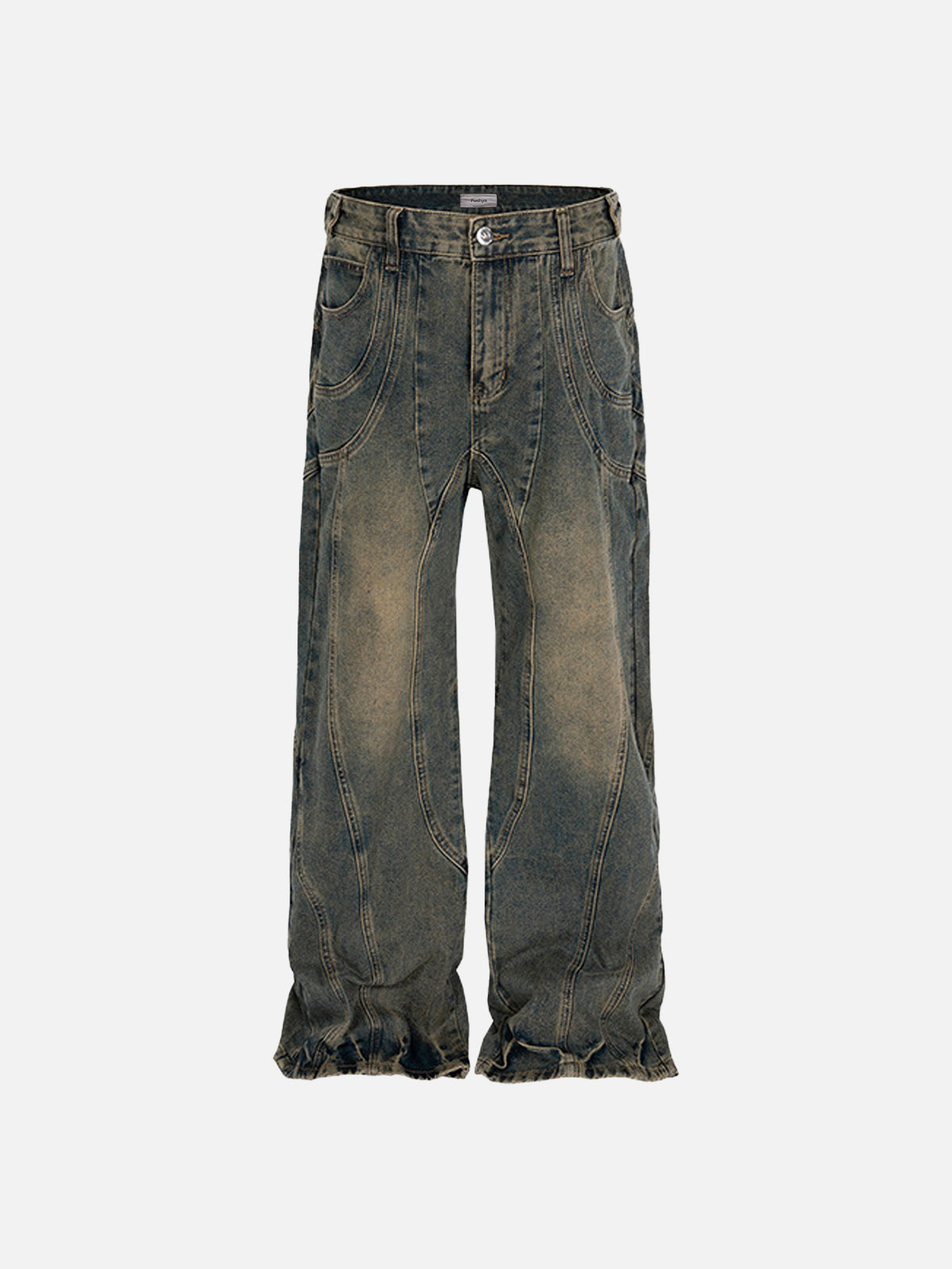 Vintage washed women's street jeans