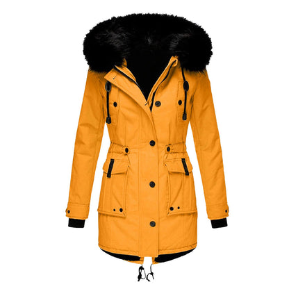 Warm Women's Parka Jacket with Hood